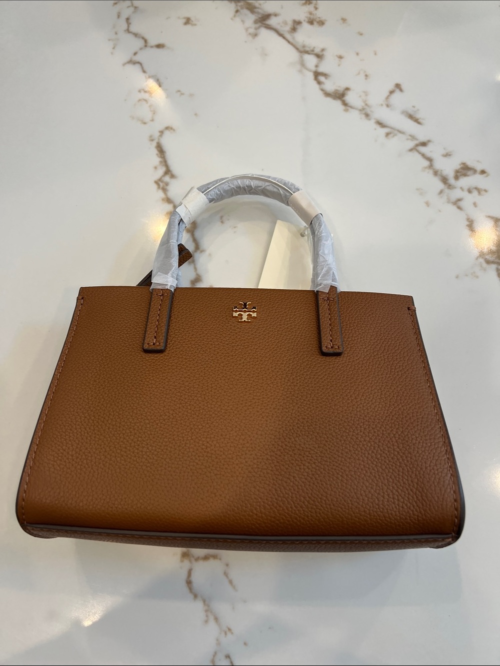 Tory Burch Mini Cortado Leather Top-Handle Satchel